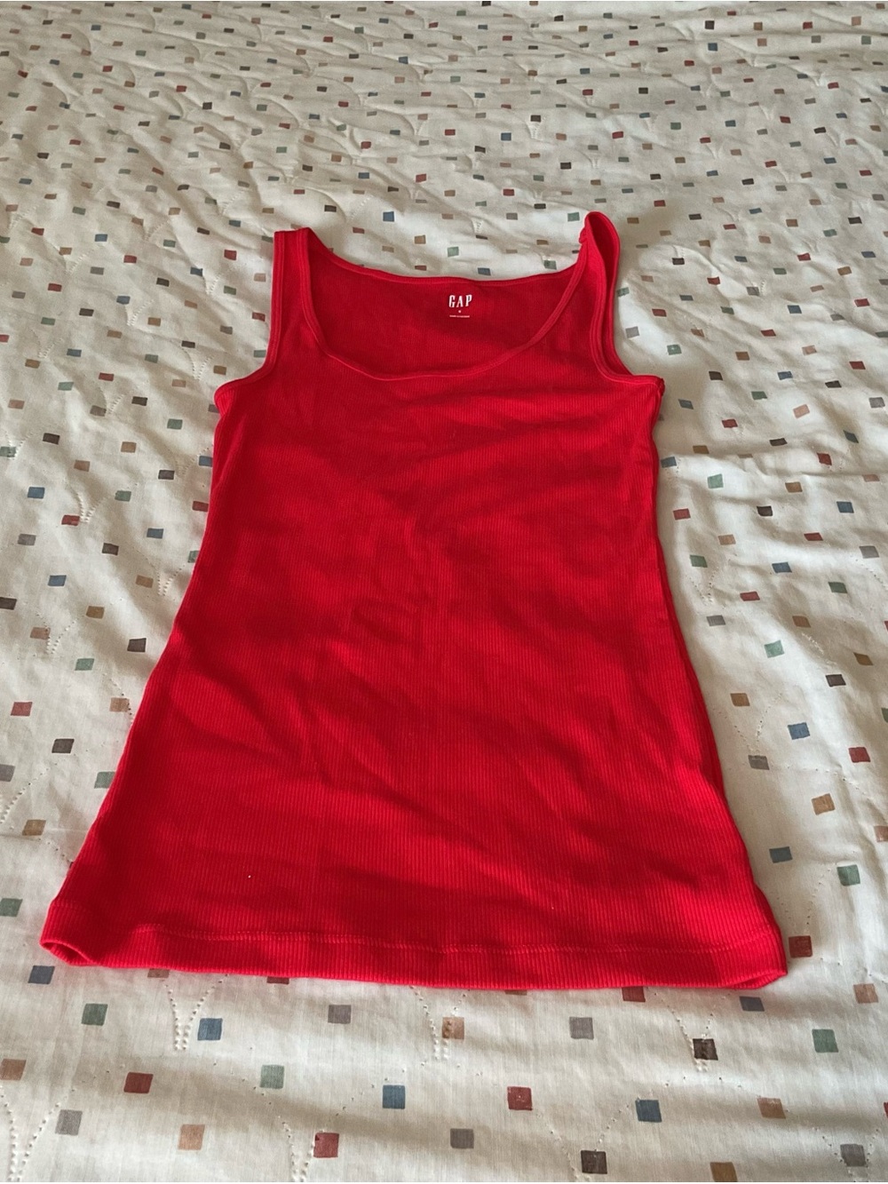 GAP Bright Red Ribbed Girls Tank Top
